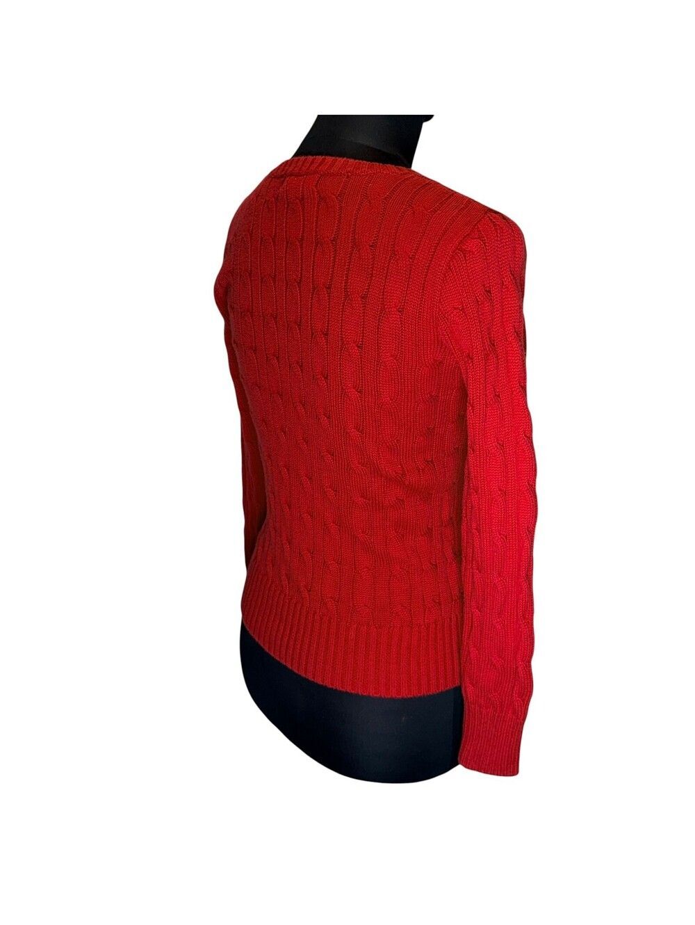 Ralph-lauren Women's Red and Navy Jumper - Picture 4 of 5